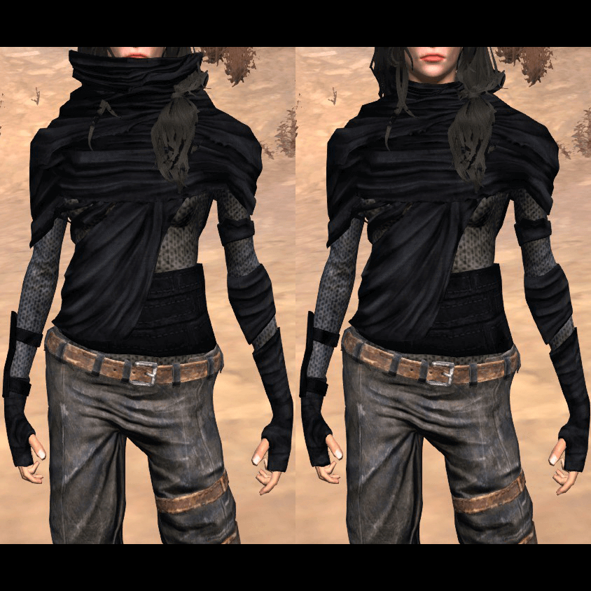 Armoured Black Rag Shirt